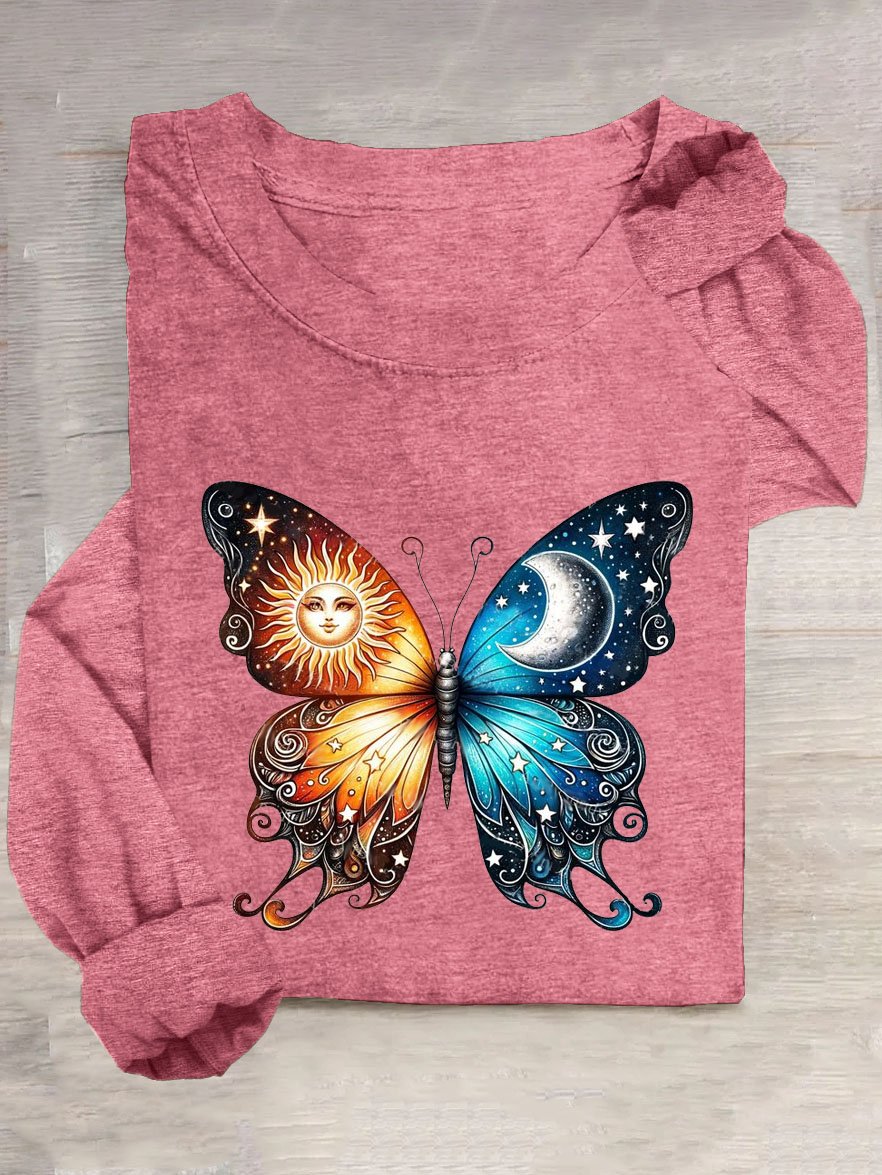 Schmetterling Lässig T-Shirt