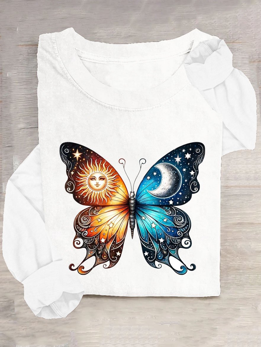 Schmetterling Lässig T-Shirt