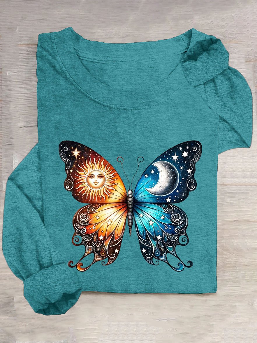 Schmetterling Lässig T-Shirt