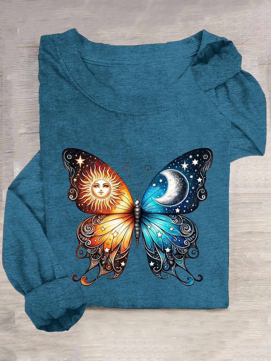 Schmetterling Lässig T-Shirt