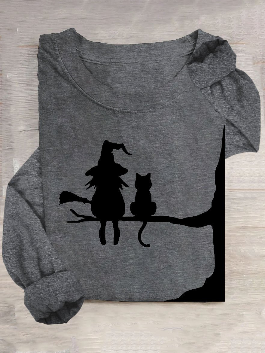 Halloween Lässig Weit Langarm T-Shirt