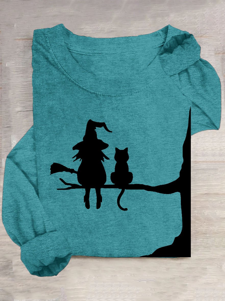 Halloween Lässig Weit Langarm T-Shirt