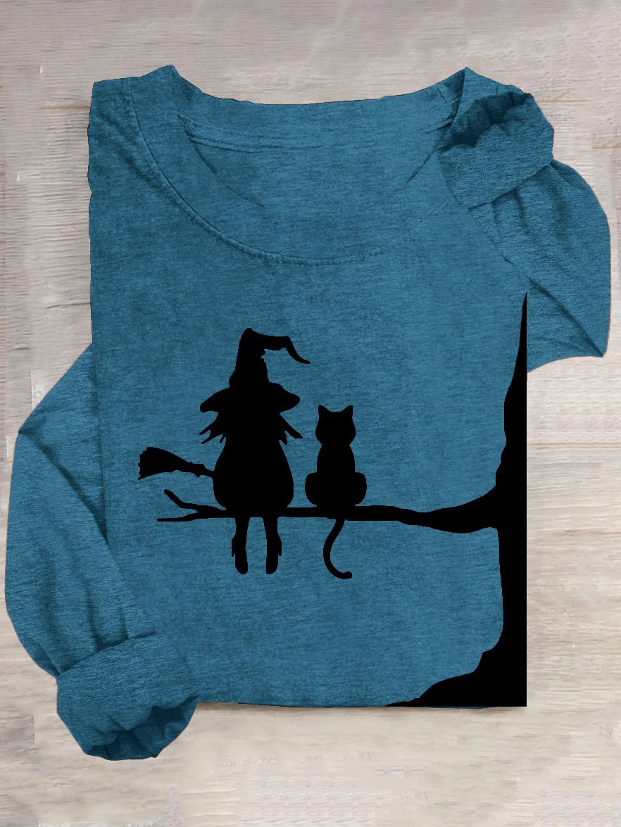 Halloween Lässig Weit Langarm T-Shirt