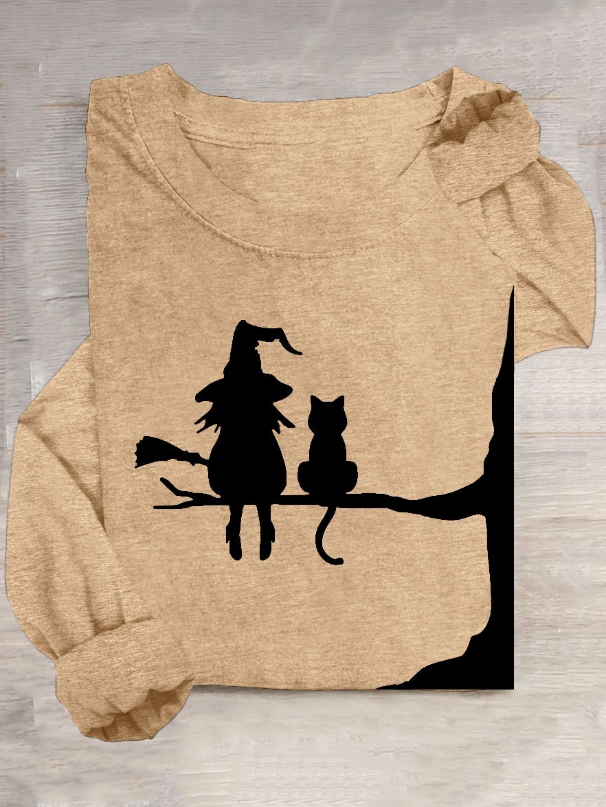 Halloween Lässig Weit Langarm T-Shirt