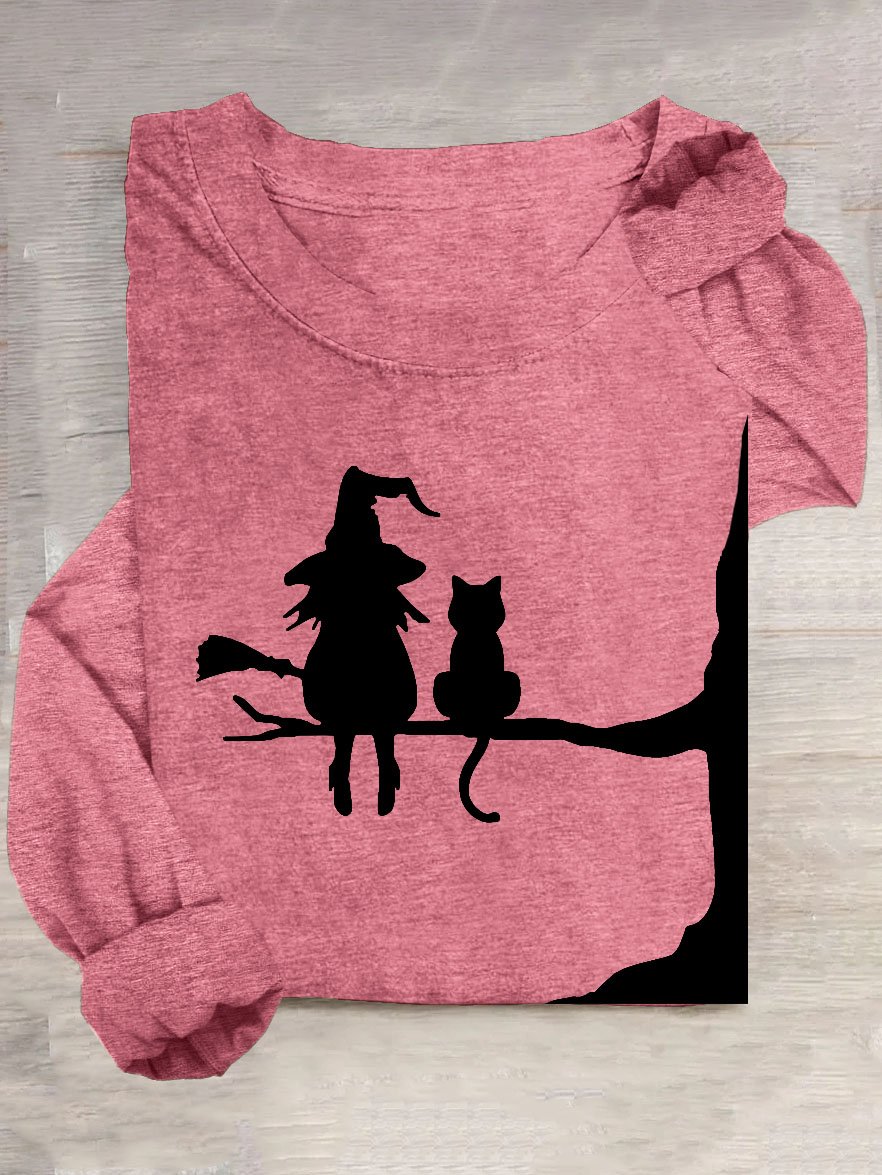 Halloween Lässig Weit Langarm T-Shirt